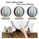 Industrial makeup dressing table with touch screen dimming mirror and three lighting modes, featuring rustic brown.