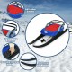 Folding kids' metal snow sled with soft leather seat, aluminum guard bar, and pull rope for easy transport in snow.