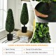 Tower-style artificial topiary tree with UV-resistant leaves, perfect for indoor or outdoor decor, featuring a sturdy.