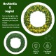 48-inch pre-lit artificial Christmas wreath with 200 warm LED lights, ideal for indoor and outdoor holiday decoration.
