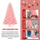 7.5 feet pink Christmas tree with full-bodied design, made from high-quality PVC, perfect for festive decorations.