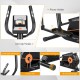 Elliptical exercise machine with LCD monitor, anti-slip pedals, and adjustable foot sleeves for home workouts.
