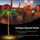 7 feet LED pre-lit palm tree decor with warm lights, perfect for indoor and outdoor tropical-themed celebrations.