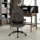 Brown high adjustable back executive office chair with armrests, ergonomic design, and 360° swivel for comfortable.