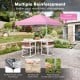 10 x 10 feet pink outdoor pop-up canopy with slanted legs, waterproof oxford fabric, ideal for parties and camping.