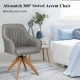 360° swivel accent chair with breathable linen and beech wood legs, perfect for study or relaxation in any room.