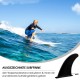 9 Inch detachable surf fin made of fiberglass-reinforced nylon for longboards and SUPs, ensuring durability and easy.