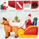7.5 feet inflatable Santa with double deer and sled, featuring LED lights, waterproof fabric, and built-in sandbag for.