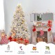 6 feet unlit silver tinsel Christmas tree with 1036 branch tips, perfect for indoor and outdoor holiday decoration.