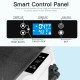 Smart control panel of the 58-quart portable car refrigerator with LED display for easy operation and temperature.