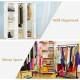 Foldable closet organizer with 12 cubby storage, featuring magnet doors, ideal for compact living spaces and easy.