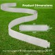 20 FT galvanized metal landscape edging shown in a flexible design, ideal for creating custom garden borders.