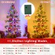 6.4 FT rotating Christmas tree with 280 branch tips and 220 LED lights in warm white and multicolored options for.