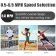 Mini foldable treadmill with speed selection 0.5-6.5 MPH, ideal for indoor workouts and space-saving storage.