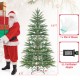 6.5FT pre-lit Christmas tree with 430 LED lights and a stable metal stand, perfect for festive holiday decor.