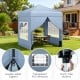 Pop up canopy tent with 4 sidewalls, grey oxford cloth, and transparent PVC windows, perfect for outdoor events.