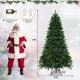 7 ft hinged Christmas tree with PVC branch tips and warm white LED lights, perfect for holiday decorating at home or.