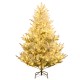 6-foot pre-lit artificial Christmas tree with snow flocking, 580 warm white LED lights, and a sturdy metal base for.
