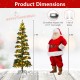 7 ft pre-lit artificial Christmas tree with 612 branch tips, warm white LED lights, and spiral design for festive decor.