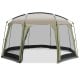 Spacious 6-8 person netted canopy tent with zippered door, featuring robust metal poles and sun protection for outdoor.