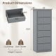 6-drawer chest dresser in gray with smooth metal glides and stylish design, perfect for bedroom storage solutions.