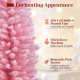 6 FT artificial pink Christmas tree with 460 branch tips and snow-flocked leaves, perfect for festive holiday decor.