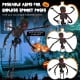 6-foot animated skeleton decoration with 4 adjustable arms, glowing red eyes, and spooky sounds for Halloween displays.