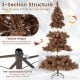 6 feet artificial Christmas tree with 493 branch tips, flexible hinges, and pre-assembled stand for easy setup and.