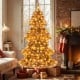 Elegant 6-foot artificial Christmas tree with 200 LED lights, beautifully adorned for festive home celebrations.