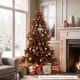 6 feet artificial Christmas tree with 493 branch tips, featuring a classic pine shape, perfect for festive gatherings.