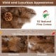 Close-up of 52 natural pine cones and two types of leaves on a 6 feet artificial Christmas tree for festive decor.