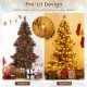 6-foot artificial Christmas tree with 493 branch tips and 200 warm white LED lights, perfect for festive home.