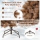 6 feet artificial Christmas tree with 493 branch tips, featuring a foldable metal base and realistic PVC material for.