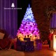 6 feet white artificial Christmas tree with 280 LED lights, featuring 11 lighting modes, perfect for festive holiday.