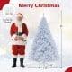 All-white 6 feet artificial Christmas tree with 280 LED lights and 11 lighting modes for festive holiday decor.