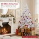 All-white 6 feet artificial Christmas tree with 280 LED lights, featuring a minimalist design for elegant holiday decor.