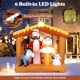 6 feet Christmas inflatable nativity scene with 6 built-in LED lights, made of weather-resistant polyester for outdoor.