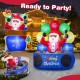 Inflatable 6 feet DJ Santa with rotating music light and flashing LEDs, perfect for festive outdoor parties and events.