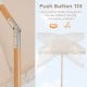 6 feet patio umbrella with fringe, wood pole, and push button tilt for adjustable shade and coastal charm.