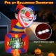 6 ft inflatable Halloween clown with LED lights, featuring a playful jack-in-a-box design for indoor or outdoor decor.