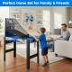 6-in-1 combo game table featuring basketball, billiards, and more, perfect for family fun and entertainment.
