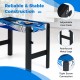 6-in-1 combo game table featuring adjustable foot pads and reinforced metal legs for stability and versatile gameplay.