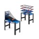6-in-1 combo game table featuring basketball, billiards, ping pong, and more, with stackable boards for easy.