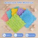 Colorful interlocking sensory mats made of soft TPE material, featuring raised textures for tactile play and easy.