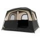 Spacious 6-person camping tent in black with mesh windows, easy setup, and reliable outdoor protection for family trips.