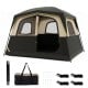 6-person camping tent with mesh windows and rainfly, designed for easy setup and outdoor gatherings.