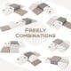 6-piece soft play set for toddlers featuring versatile foam blocks in white, ideal for climbing and developmental play.
