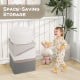 Soft play set for toddlers featuring stacked foam blocks in white, promoting developmental skills and space-saving.