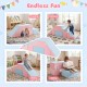 Colorful 6-piece toddler indoor play gym with climbing frame and foam blocks for crawling, sliding, and imaginative play.
