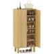 6-tier wooden shoe cabinet in oak with removable shelves, spacious countertop, and soft close hinges for entryway.